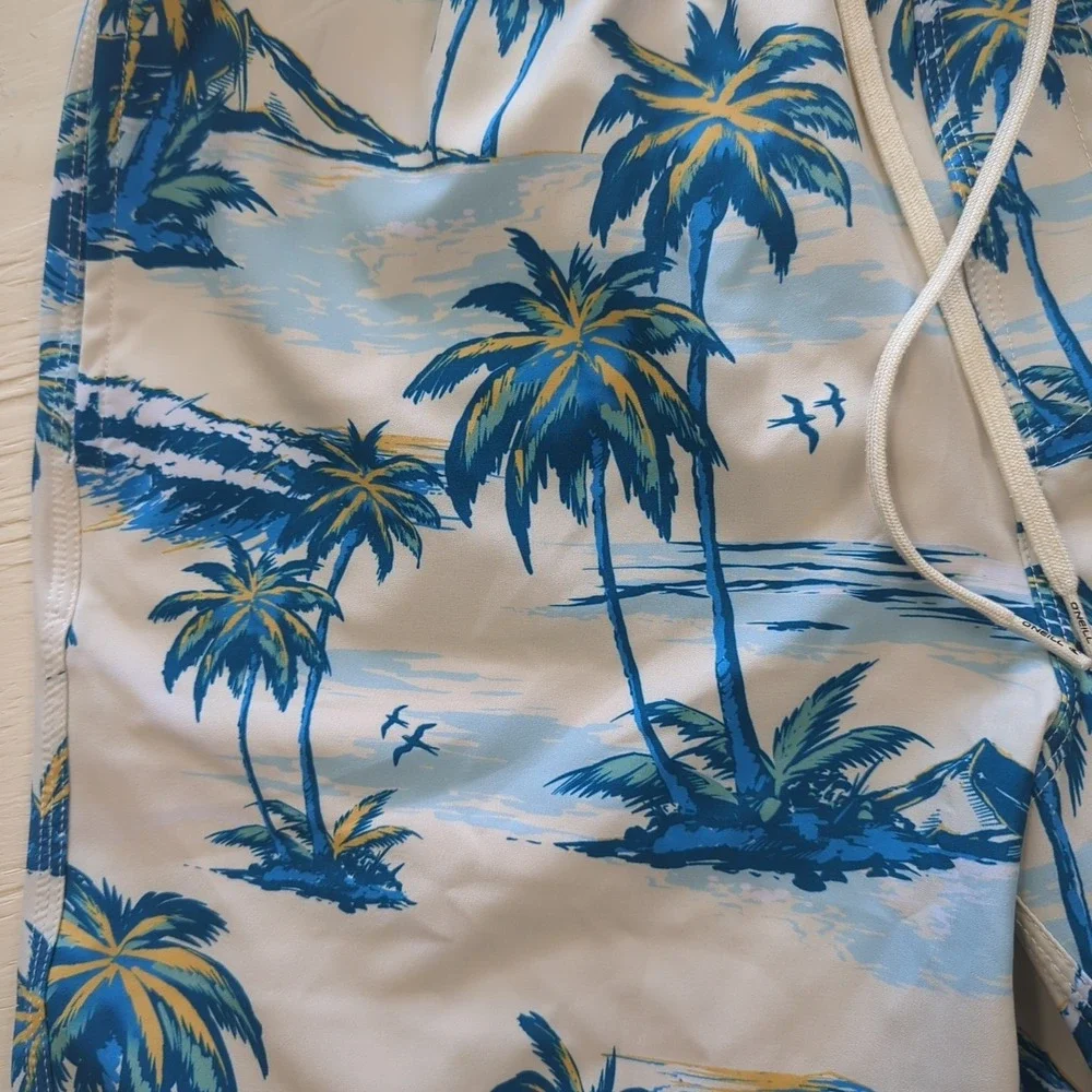 ONEILL HYPERFREAK Boardshorts HyperDry Swim Trunks Men's M Palm Tree Beach‎